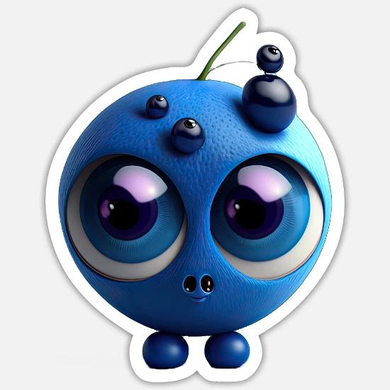 blueberry illustration cute