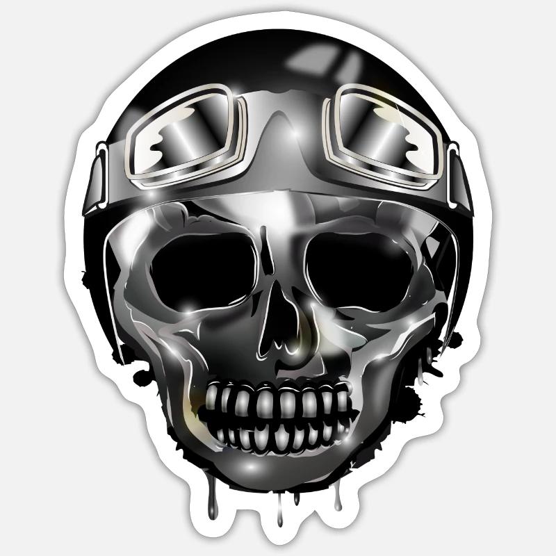 chrome skull motorcycle helmet Bones Death White Knight Custom Made 3D – Custom Airbrush Helmet Carbon fibre Weight Chrome skull with retro motorcycle