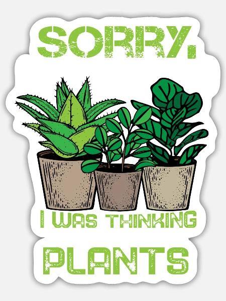Plant Lover Florist Gift Women Gardening Plants - Sticker - white matte