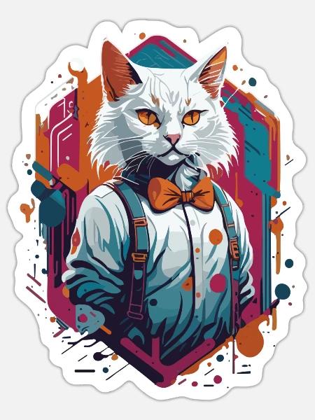 - Sticker - white matte