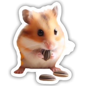Seeds & Hamsters - Sticker - white matte - Front
