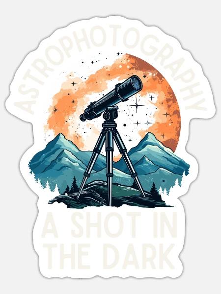 Astrophotography Astronomy - Sticker - white matte