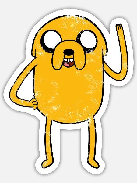 Adventure Time Vintage Jake - Sticker - white matte