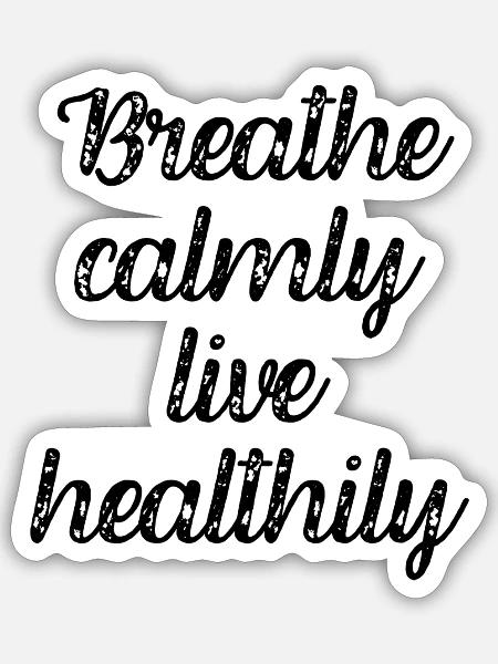 Breath Is The Key To Calm - Sticker - white matte