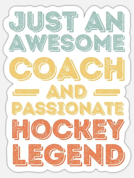 Coach Hockey legend retro - Sticker - white matte