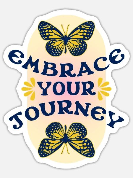 Embrace Your Journey - Sticker - white matte