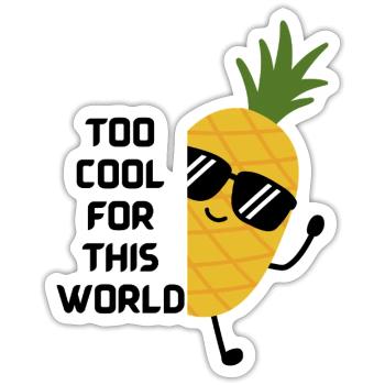 too cool - Sticker - white matte - Front
