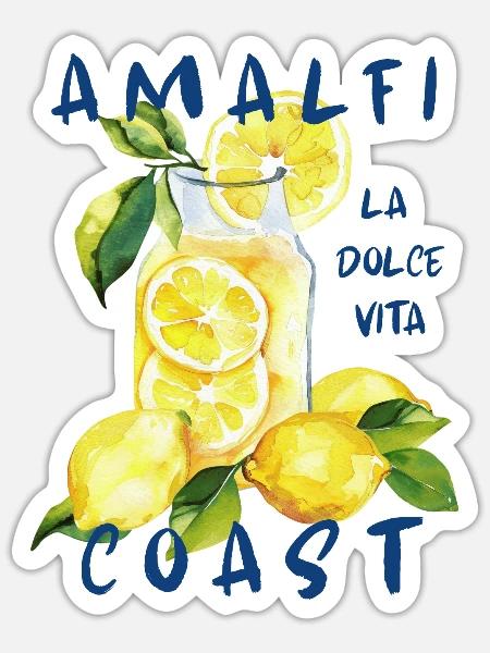 Amalfi Coast Italy - la Dolce Vita - Sticker - white matte