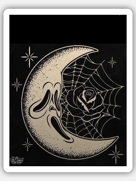 Spooky Moon - Sticker - white matte