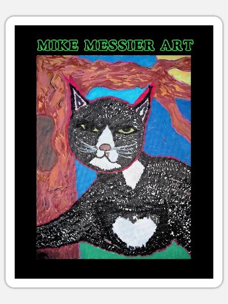 Laurence the Cat - Sticker - white matte