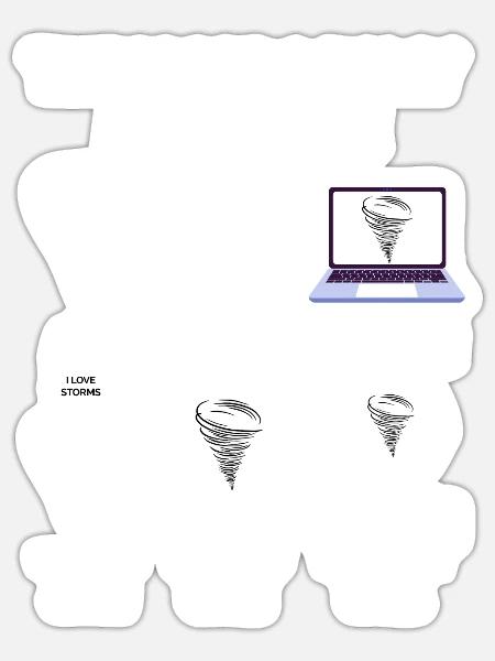 Tornado - Sticker - white matte