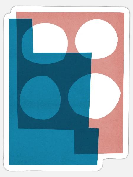Geometric collage 15 - Sticker - white matte