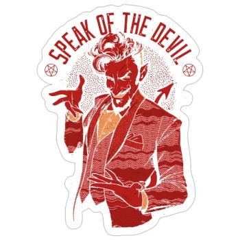Speak Of The Devil - Sticker - white matte - Front