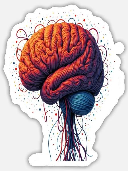 AI Mind – Meditating With Code –Onther Style - Sticker - white matte