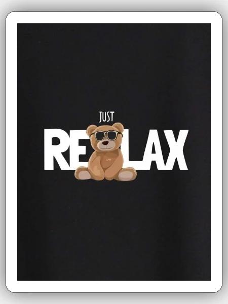 Just Relax Bear with Sunglasses - Sticker - white matte