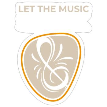 Let the Music Speak - Sticker - white matte - Front