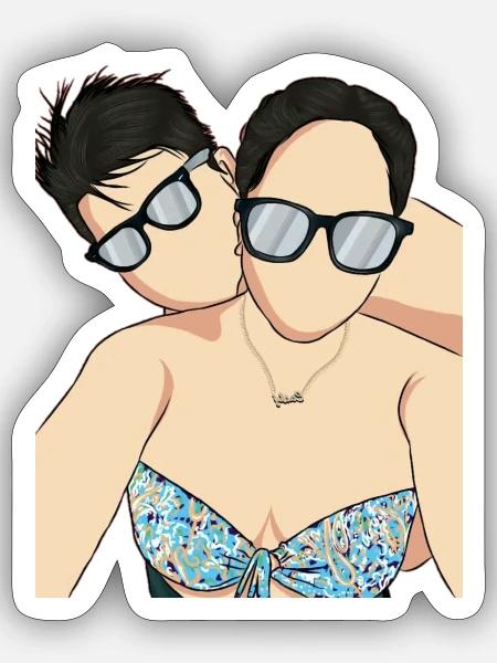  - Sticker - white matte