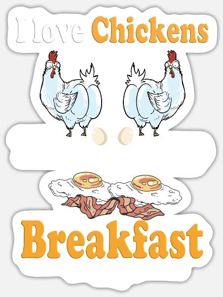 Chickens poop Eggs - Sticker - white matte