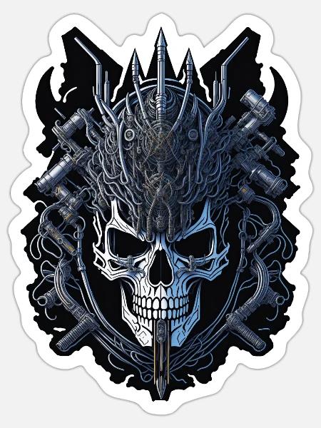 cyborg 92 - Sticker - white matte