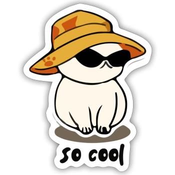SO COOL - Sticker - white matte - Front