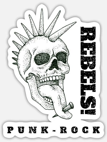 Rebels Punk Rock T-Shirt - Sticker - white matte