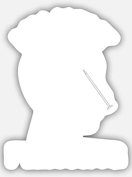 - Sticker - white matte