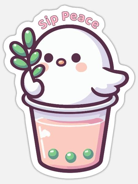- Sticker - white matte