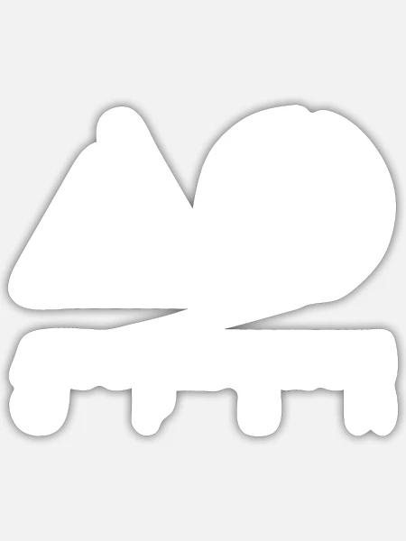  - Sticker - white matte