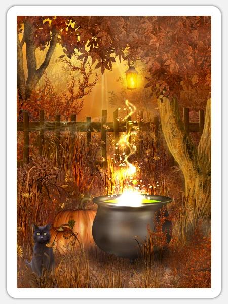 Autumn Backdrop - Sticker - white matte