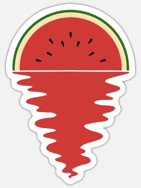 Sunset Watermelon - Sticker - white matte