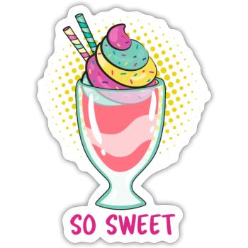 So sweet - Sticker - white matte - Front