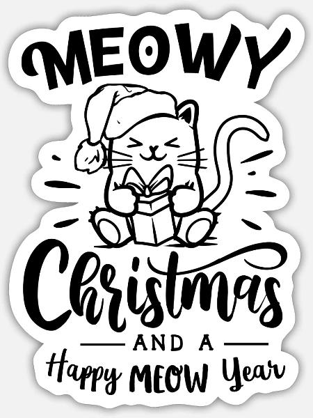 Moewy Christmas - Sticker - white matte