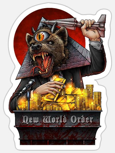 New World Order - Sticker - white matte