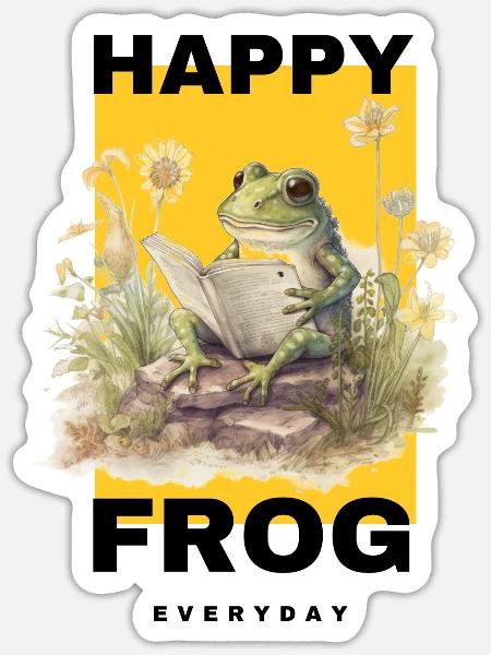 The Frog's Delight - Sticker - white matte