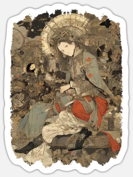 japanese - Sticker - white matte