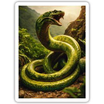 Titanoboa: prehistoric predator. - Sticker - white matte - Front