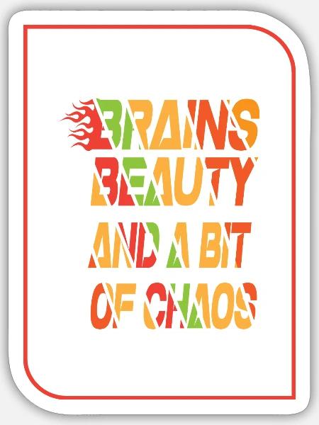womens funny tshirt. - Sticker - white matte