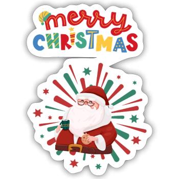 Christmas_Design - Sticker - white matte - Front