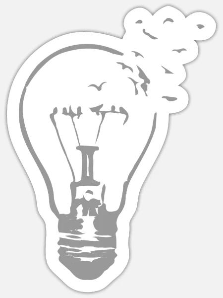 - Sticker - white matte
