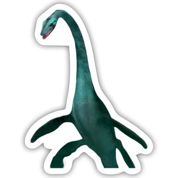 Emerald Long Neck Dino Tee - Sticker - white matte - Front