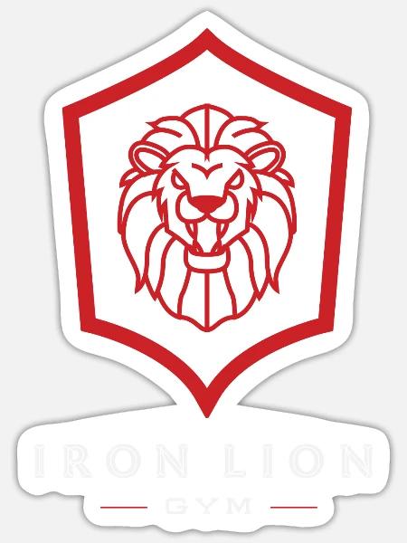 Iron Lion Gym sigil + logo - Sticker - white matte