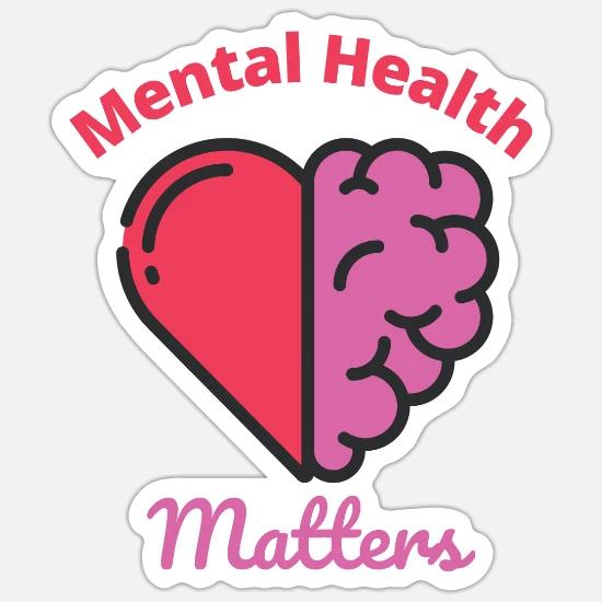 Stickers For Water Bottle Mental Health Matters Colorful Vinyl Sticker ...