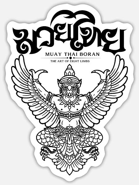 Muay Thai Tattoo Garuda - Sticker - white matte