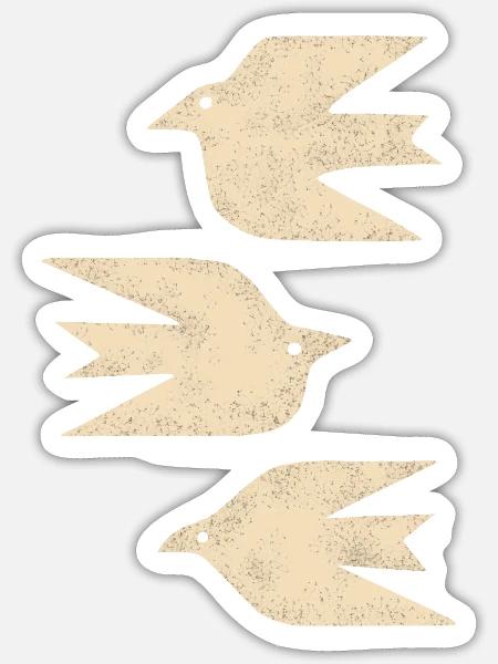 Doves In Flight - Sticker - white matte
