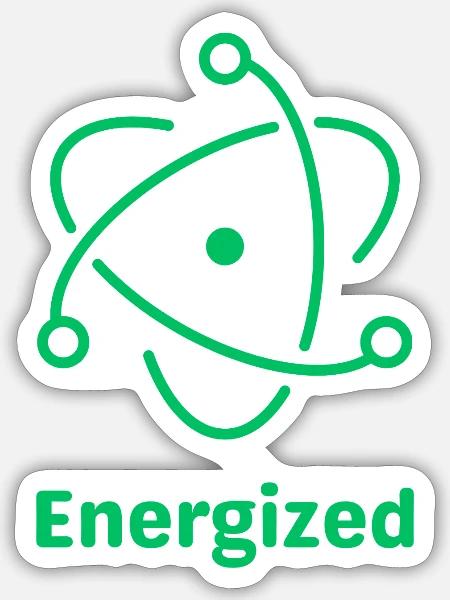 Energized - Sticker - white matte