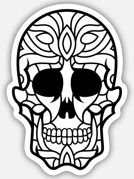 Skull 033 - Sticker - white matte