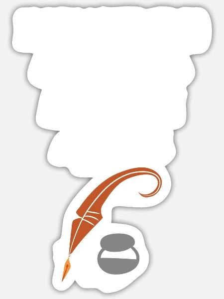 Funny Author Quote Writer - Sticker - white matte