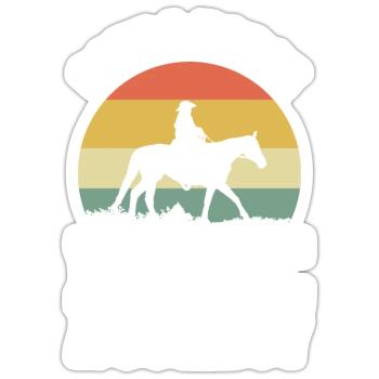 Ride a Cowboy Equestrian Gift - Sticker - white matte - Front