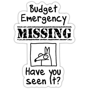 Budget Emergency - Sticker - white matte - Front