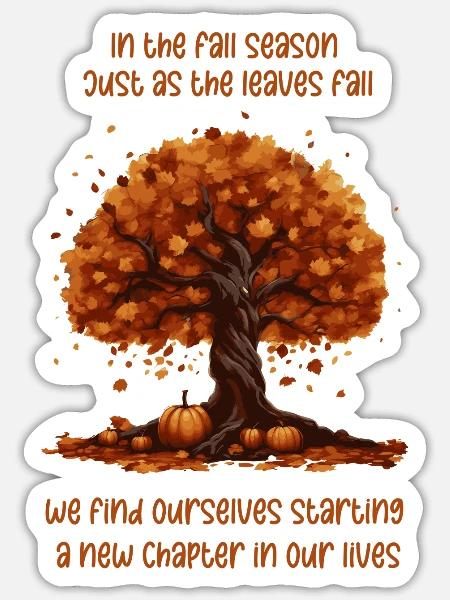 I Love Autumn: Funny Fall - Sticker - white matte
